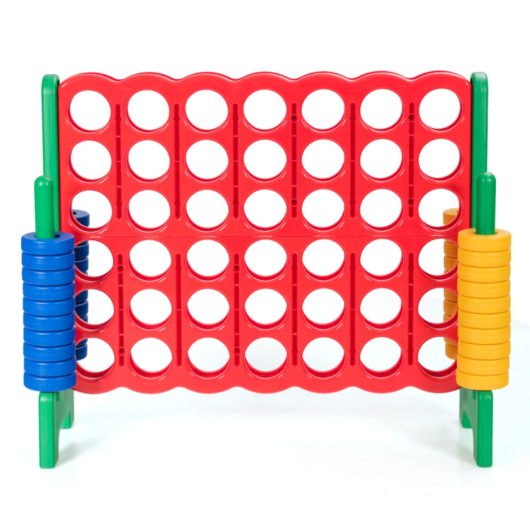 Jumbo 4-to-Score Giant Game Set with 42 Jumbo Rings and Quick-Release Slider-GreenCostway Gallery View 9 of 12