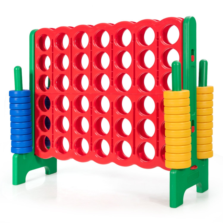 Jumbo 4-to-Score Giant Game Set with 42 Jumbo Rings and Quick-Release Slider-GreenCostway Gallery View 4 of 12