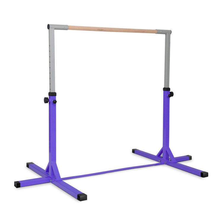 Adjustable horizontal gymnastics barre