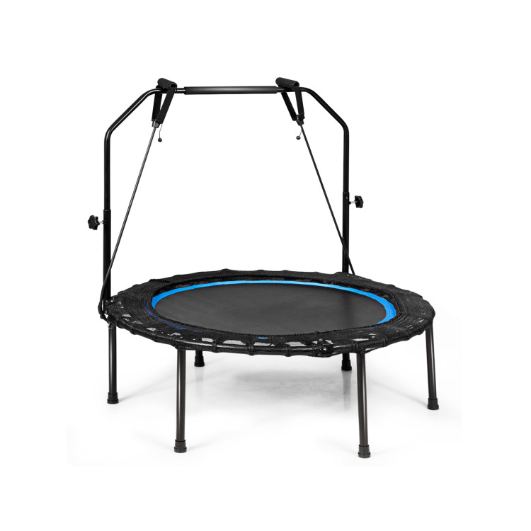 40 Inch Foldable Fitness Rebounder with Resistance Bands Adjustable Home-BlueCostway Gallery View 1 of 9
