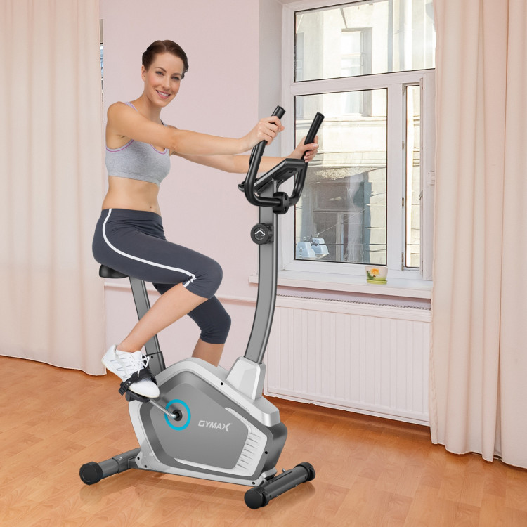 Magnetic Stationary Upright Cycling Bike with 8-Level ResistanceCostway Gallery View 7 of 12
