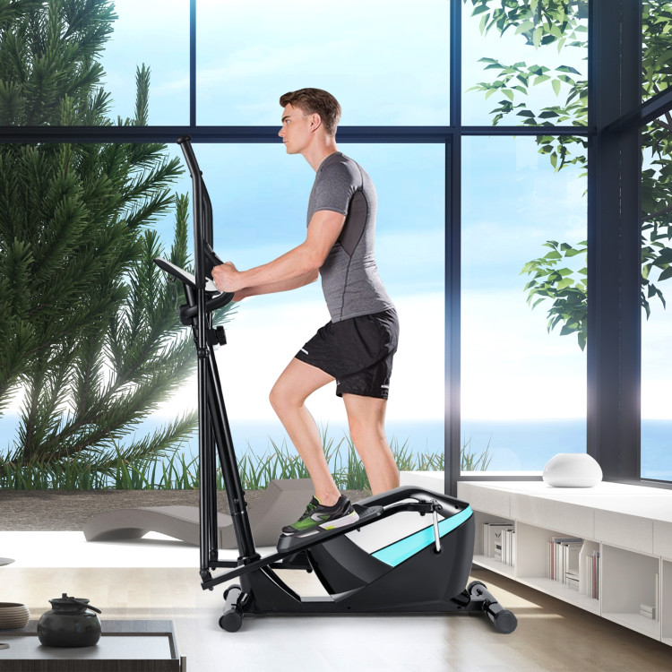 Magnetic Elliptical Machine Cross Trainer with Display Pulse Sensor 8-LevelCostway Gallery View 6 of 13