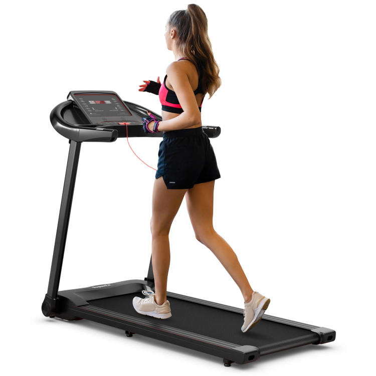 2.25HP Electric Folding Treadmill with HD LED Display and APP Control SpeakerCostway Gallery View 10 of 12