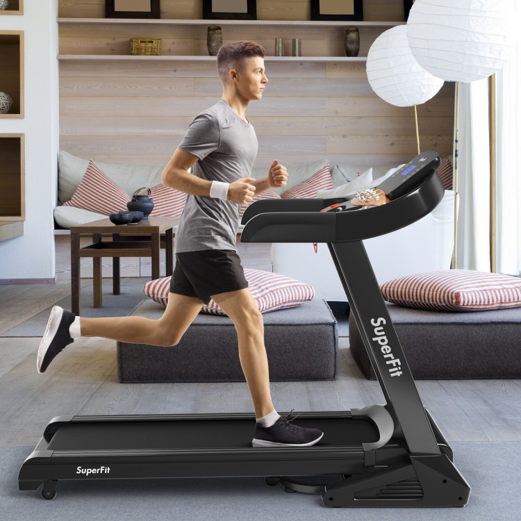3.75HP Electric Folding Treadmill with Auto Incline 12 Program APP ControlCostway Gallery View 1 of 11