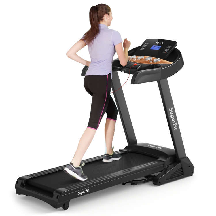 3.75HP Electric Folding Treadmill with Auto Incline 12 Program APP ControlCostway Gallery View 6 of 11