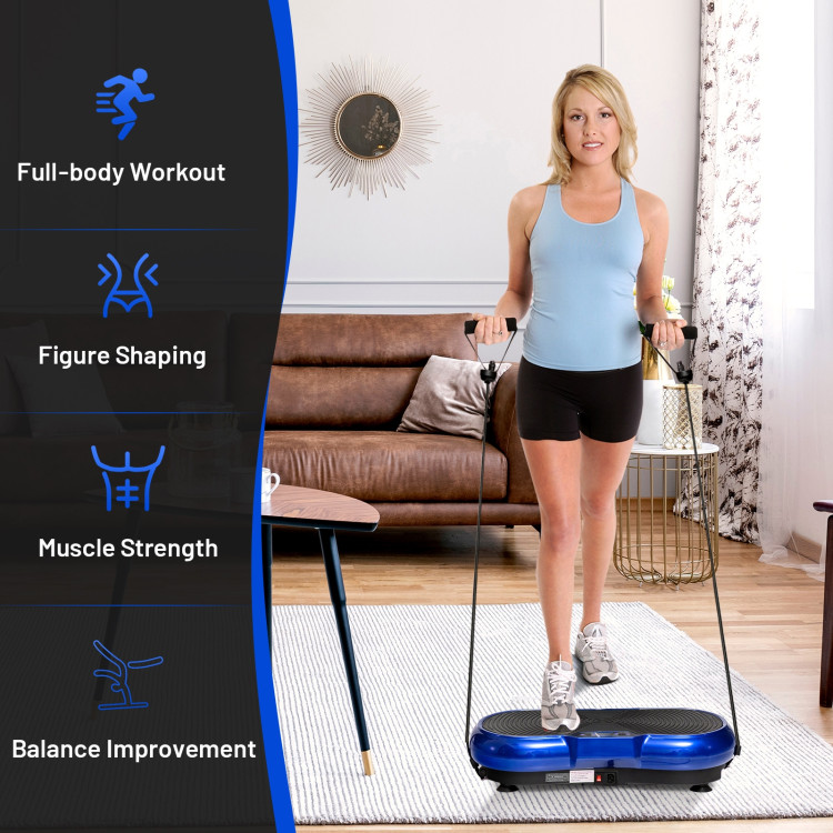 3D Vibration Plate Fitness Machine with Remote Control-BlueCostway Gallery View 3 of 11