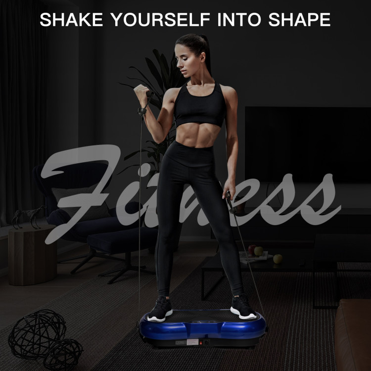 3D Vibration Plate Fitness Machine with Remote Control-BlueCostway Gallery View 7 of 11
