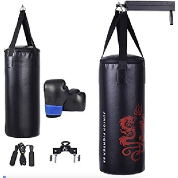 5 Pieces 40Lbs Filled Punching Boxing Set with Jump Rope and GlovesCostway Gallery View 1 of 11