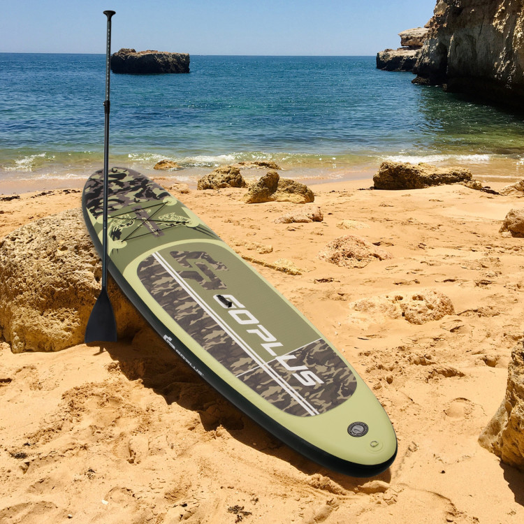 11 Feet Inflatable Standing Board Surfboard with Bag and PaddleCostway Gallery View 7 of 13