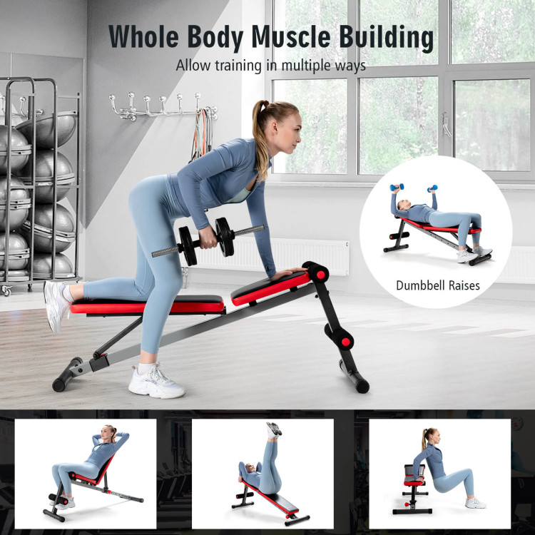 Multi-function Weight Bench with Adjustable BackrestCostway Gallery View 9 of 10