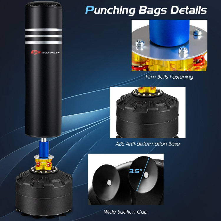 70 Inch Freestanding Punching Boxing Bag with 12 Suction Cup BaseCostway Gallery View 9 of 10
