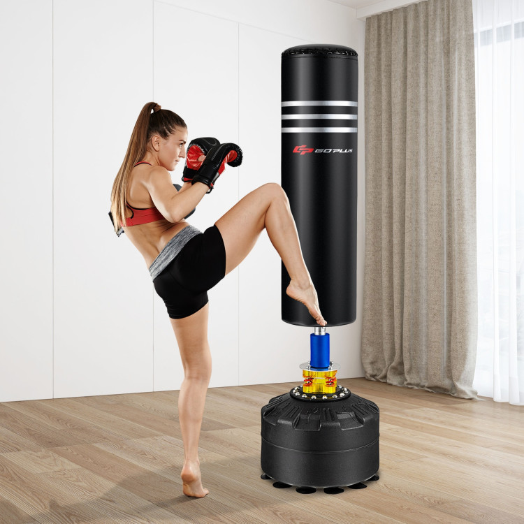 70 Inch Freestanding Punching Boxing Bag with 12 Suction Cup BaseCostway Gallery View 6 of 10