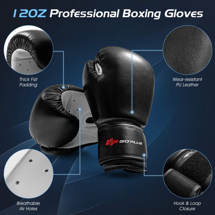 70 Inch Freestanding Punching Boxing Bag with 12 Suction Cup BaseCostway Gallery View 10 of 10