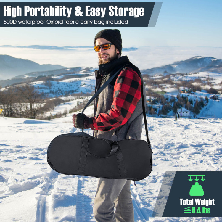 21/25/30 Inch 4-in-1 Lightweight Terrain Snowshoes with Flexible Pivot System-21 inchesCostway Gallery View 3 of 11