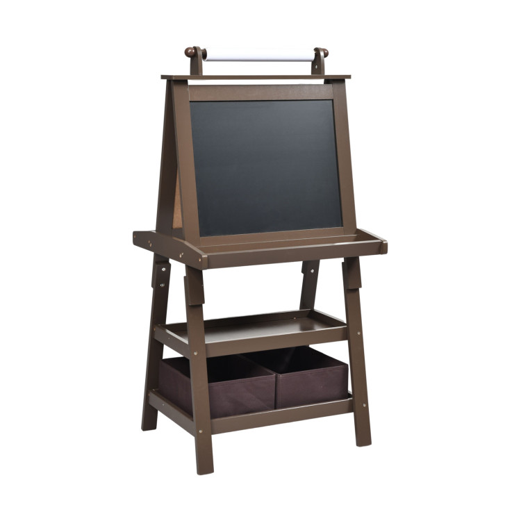 3-in-1 Double-Sided Storage Art Easel - Costway
