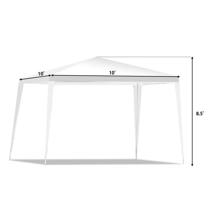 10 x 10 Feet Outdoor Wedding Party Canopy Tent for BackyardCostway Gallery View 4 of 7