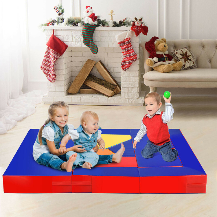 4-in-1 Crawl Climb Foam Shapes Toddler Kids PlaysetCostway Gallery View 2 of 12
