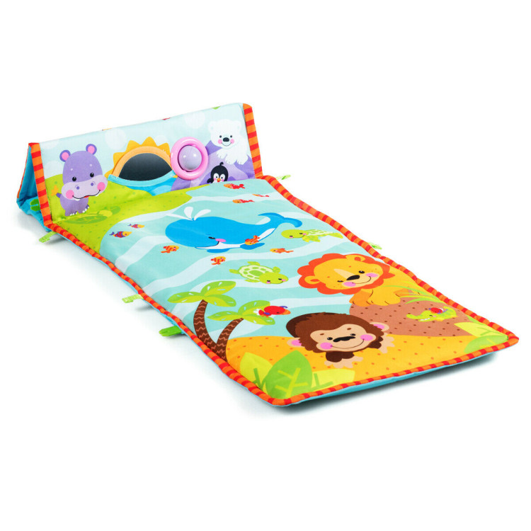 4-in-1 Baby Play Gym Mat with 3 Hanging Educational ToysCostway Gallery View 3 of 7