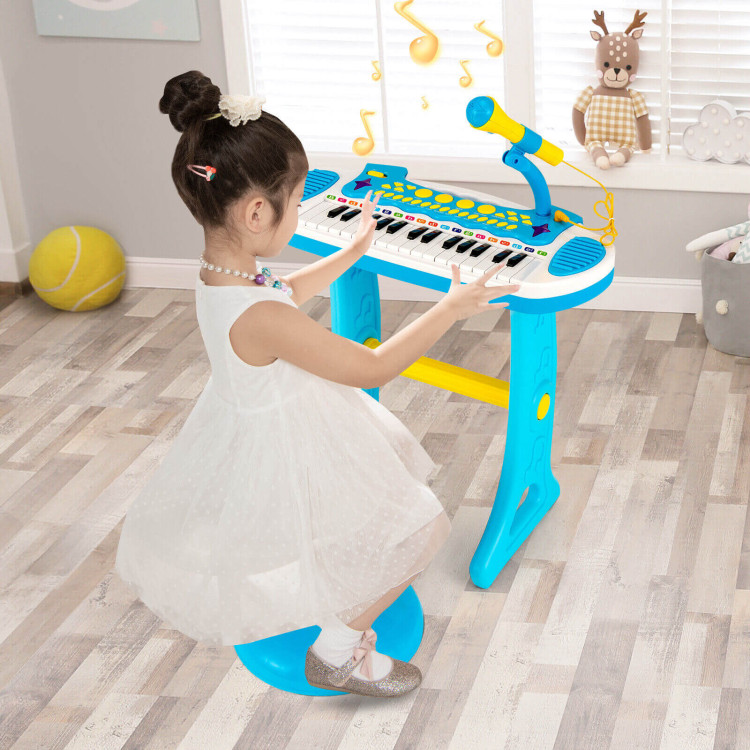 31-Key Kids Piano Keyboard Toy with Microphone and Multiple Sounds for Age  3+