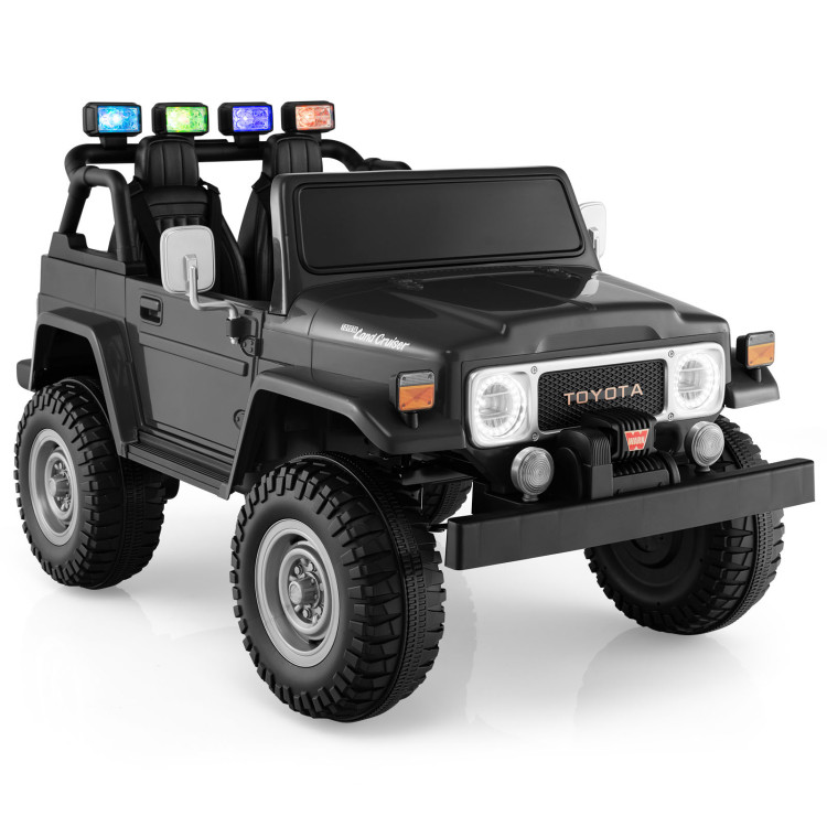 12V 2-Seat Licensed Kids Ride On Toyota FJ40 Car with 2.4G Remote Control-BlackCostway Gallery View 1 of 10