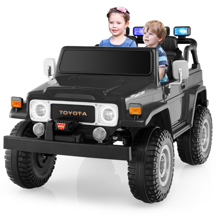 12V 2-Seat Licensed Kids Ride On Toyota FJ40 Car with 2.4G Remote Control-BlackCostway Gallery View 7 of 10