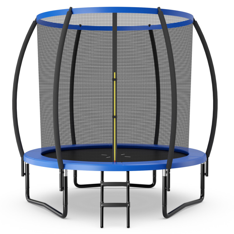 10 Feet ASTM Approved Recreational Trampoline with Ladder - Costway