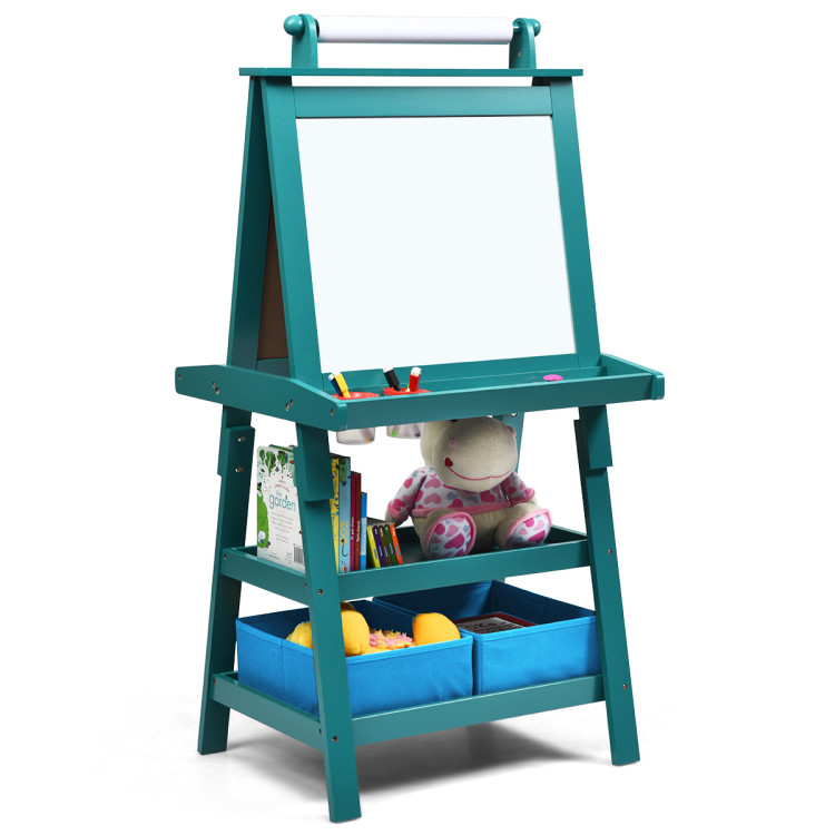 All-in-One Double-Sided Art Easel with Paper Roll and Accessories -  22496688