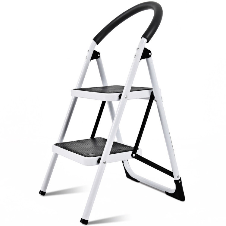 2.75 Feet Folding Step Stool with Iron Frame and Anti-Slip PedalsCostway Gallery View 8 of 12
