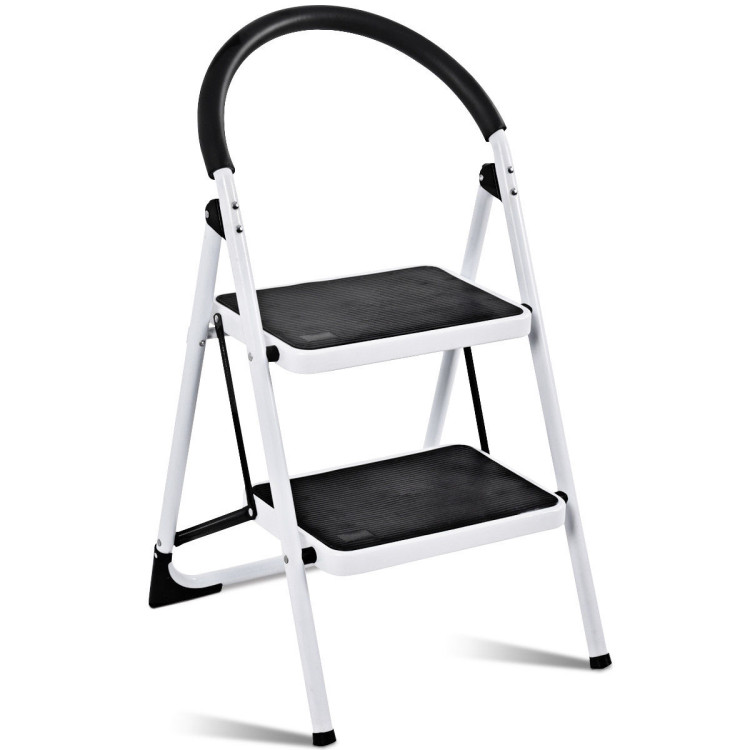 2.75 Feet Folding Step Stool with Iron Frame and Anti-Slip PedalsCostway Gallery View 1 of 12