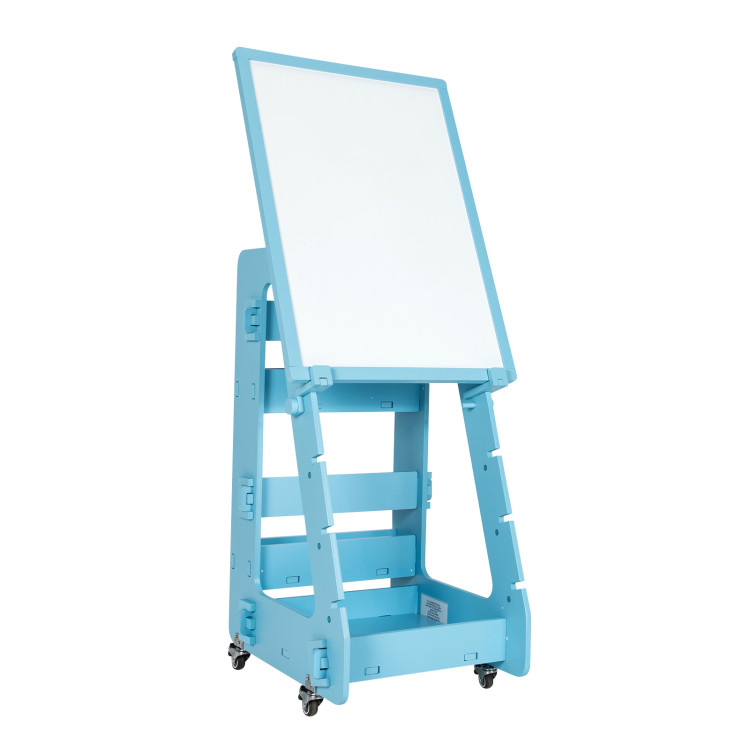 Multifunctional Kids' Standing Art Easel with Dry-Erase Board -BlueCostway Gallery View 1 of 10