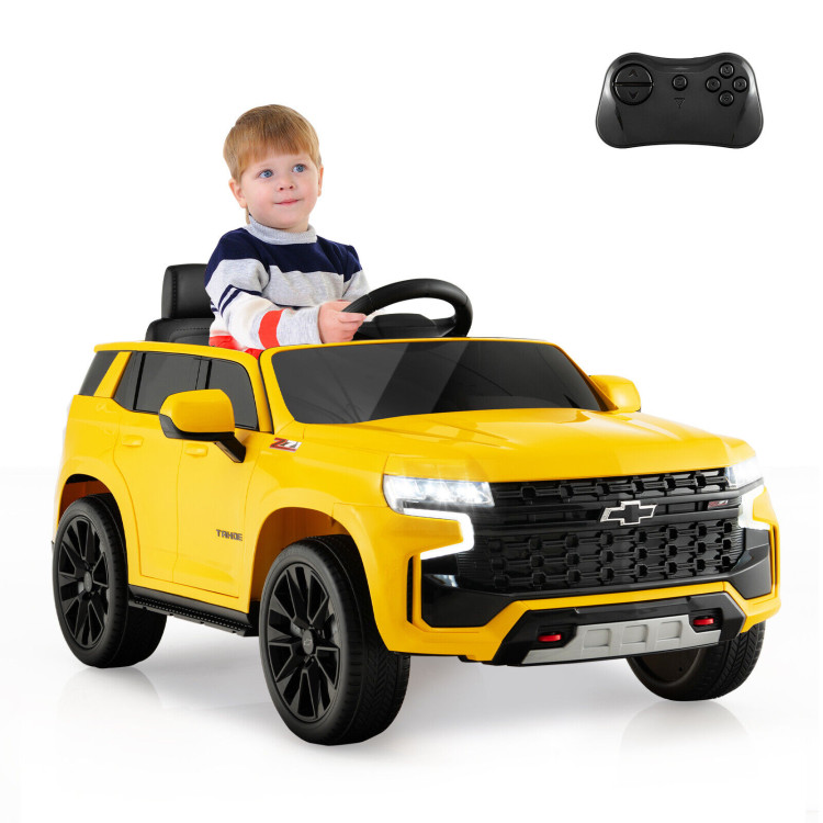 12V Kids Ride on Car with 2.4G Remote Control-YellowCostway Gallery View 7 of 10