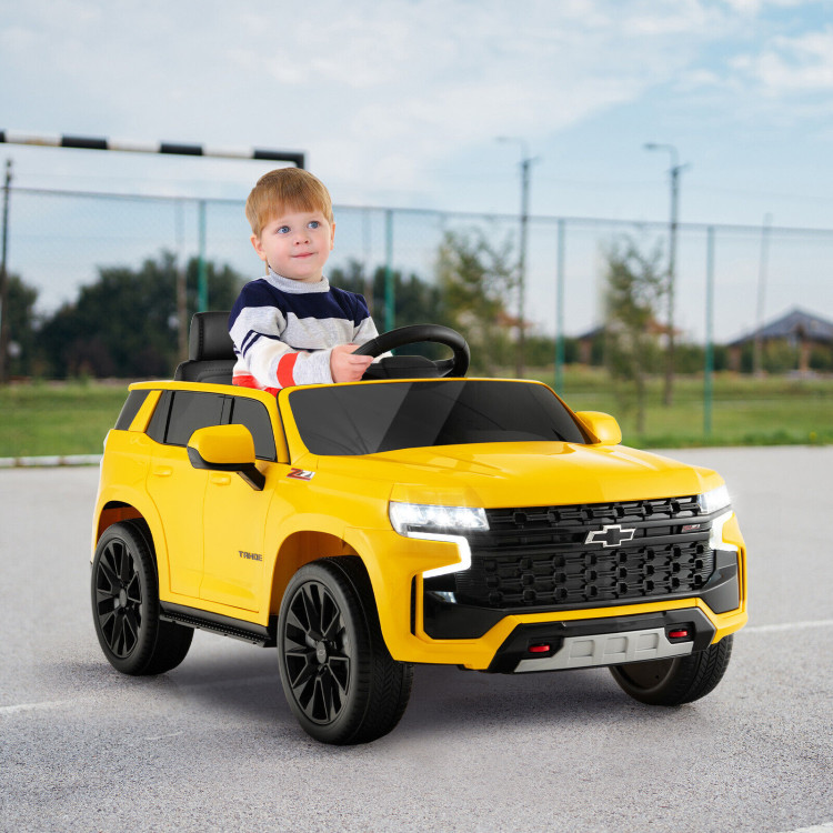 12V Kids Ride on Car with 2.4G Remote Control-YellowCostway Gallery View 2 of 10