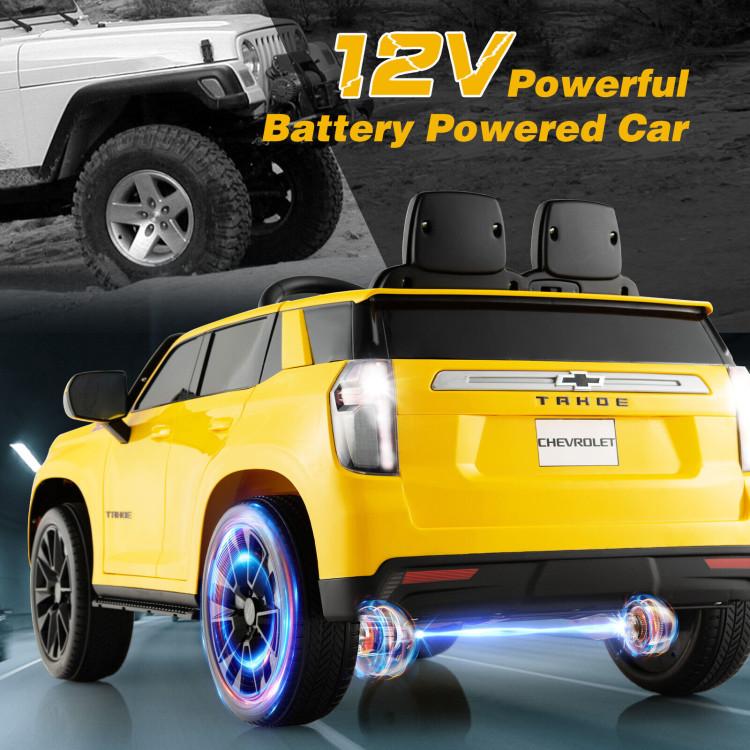 12V Kids Ride on Car with 2.4G Remote Control-YellowCostway Gallery View 5 of 10