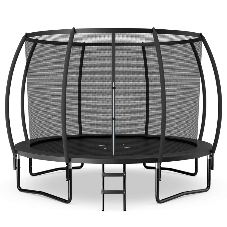 12FT ASTM Approved Recreational Trampoline with Ladder - Costway