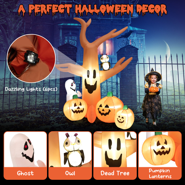8 Feet Halloween Inflatable Dead Tree with LED LightsCostway Gallery View 5 of 10