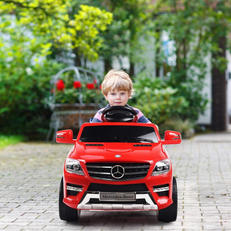 6V Mercedes Benz Kids Ride on Car with MP3+RC-RedCostway Gallery View 1 of 9