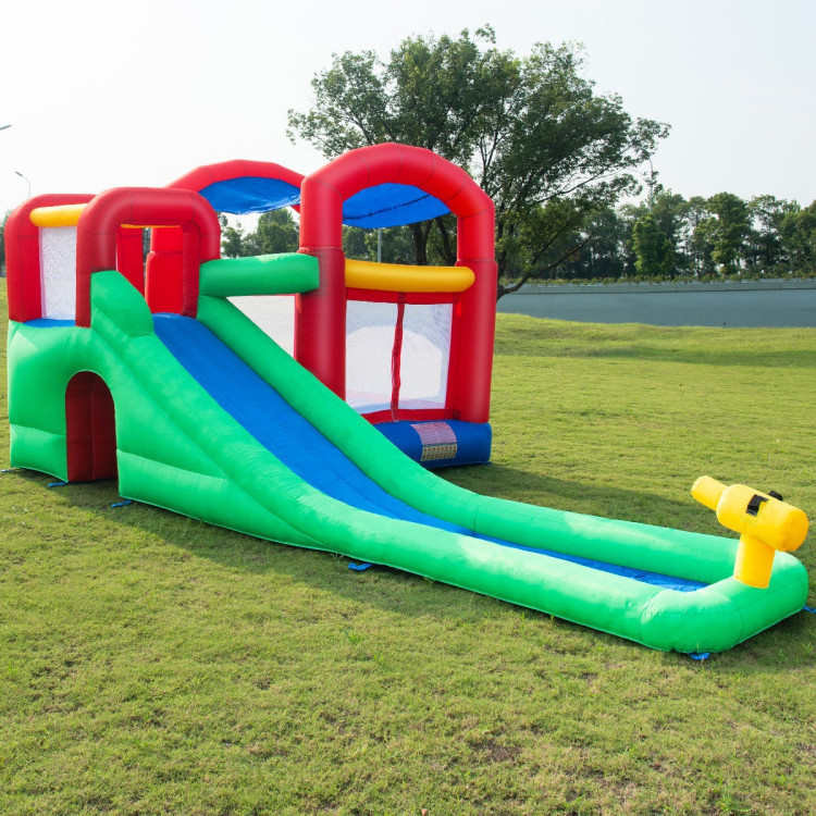 Inflatable Moonwalk Slide Bounce House with Storage BagCostway Gallery View 2 of 11