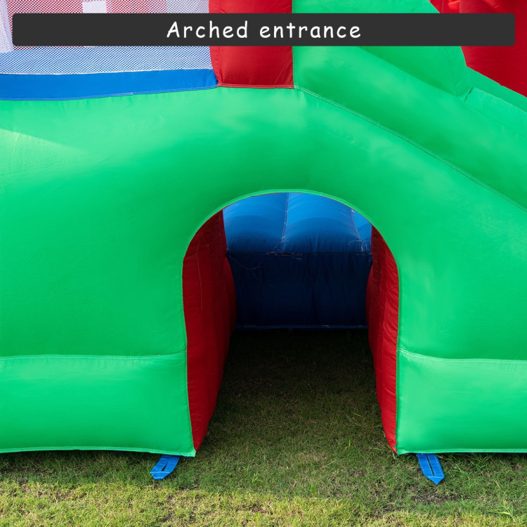 Inflatable Moonwalk Slide Bounce House with Storage BagCostway Gallery View 9 of 11