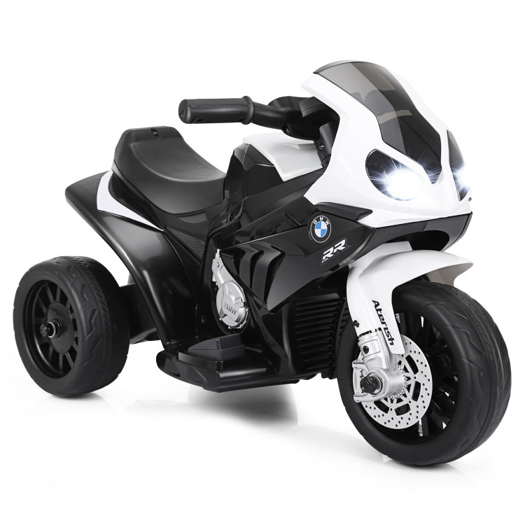 6V Kids 3 Wheels Riding BMW Licensed Electric Motorcycle-BlackCostway Gallery View 1 of 8