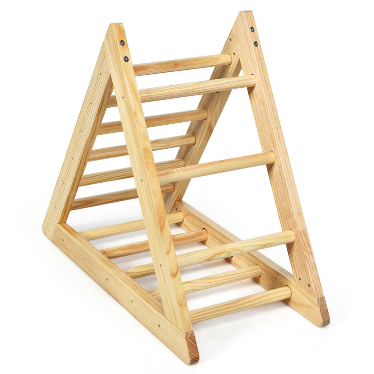Wooden Triangle Climber for Toddler Step TrainingCostway Gallery View 7 of 12