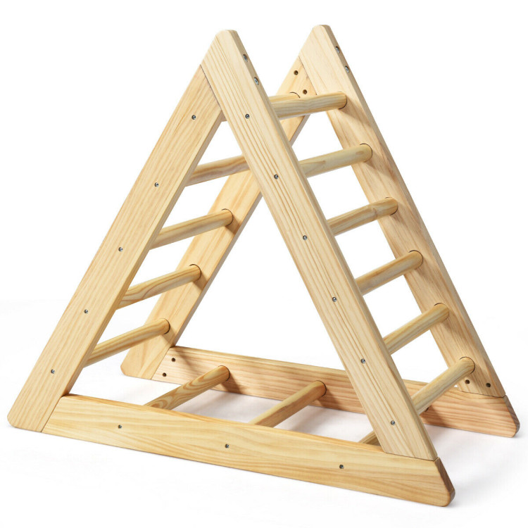 Wooden Triangle Climber for Toddler Step TrainingCostway Gallery View 8 of 12