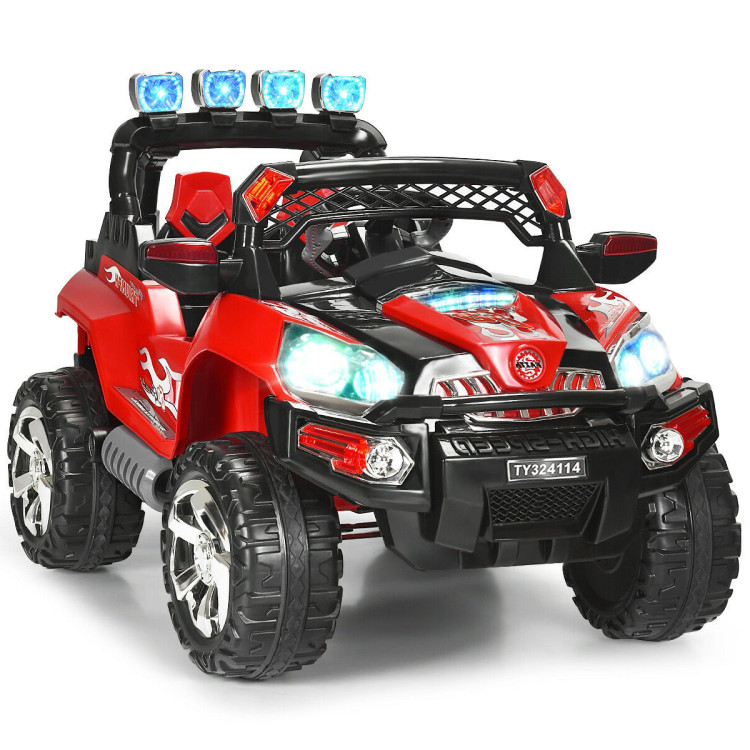 12 V Kids Ride-On SUV Car with Remote Control LED LightsCostway Gallery View 1 of 12