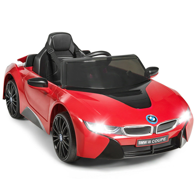 12V Licensed BMW Kids Ride On Car with Remote Control-RedCostway Gallery View 1 of 10