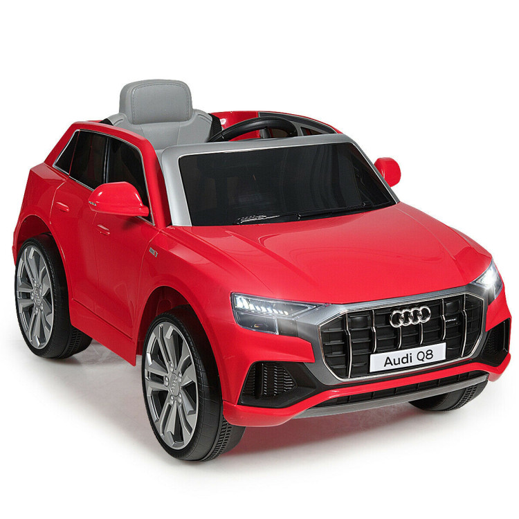 12 V Licensed Audi Q8 Electric Kids Ride On Car with 2.4G Remote Control for Boys and Girls-RedCostway Gallery View 1 of 11