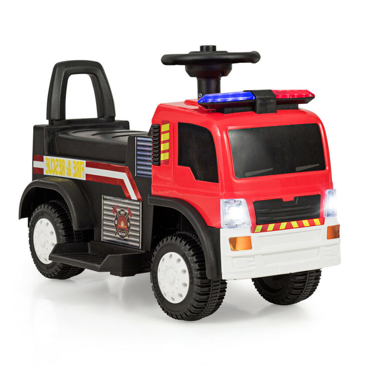 Kids 6V Battery Powered Electric Ride On Fire TruckCostway Gallery View 1 of 9