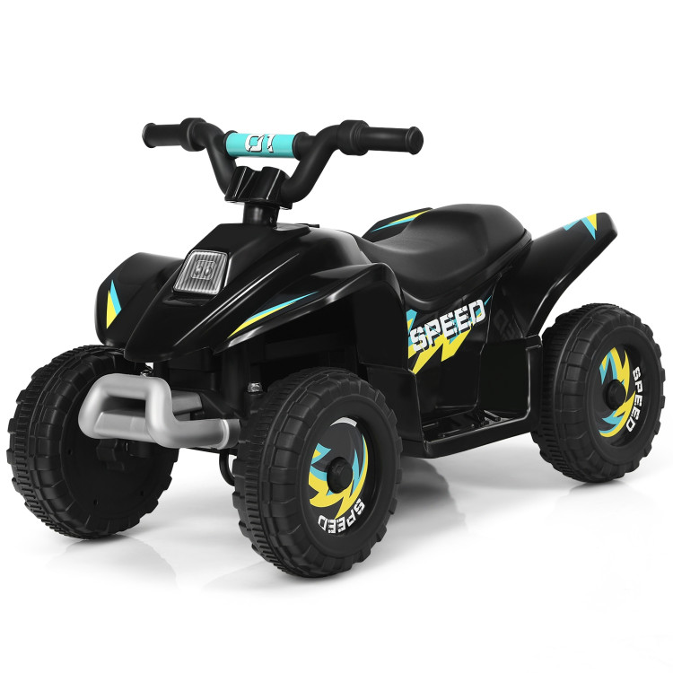 6V Kids Electric ATV 4 Wheels Ride-On Toy -BlackCostway Gallery View 4 of 11