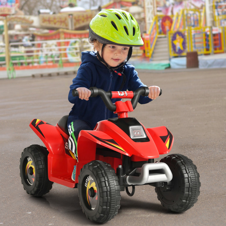 Costway 6V Kids Electric ATV 4 Wheels Ride-On Toy -Red