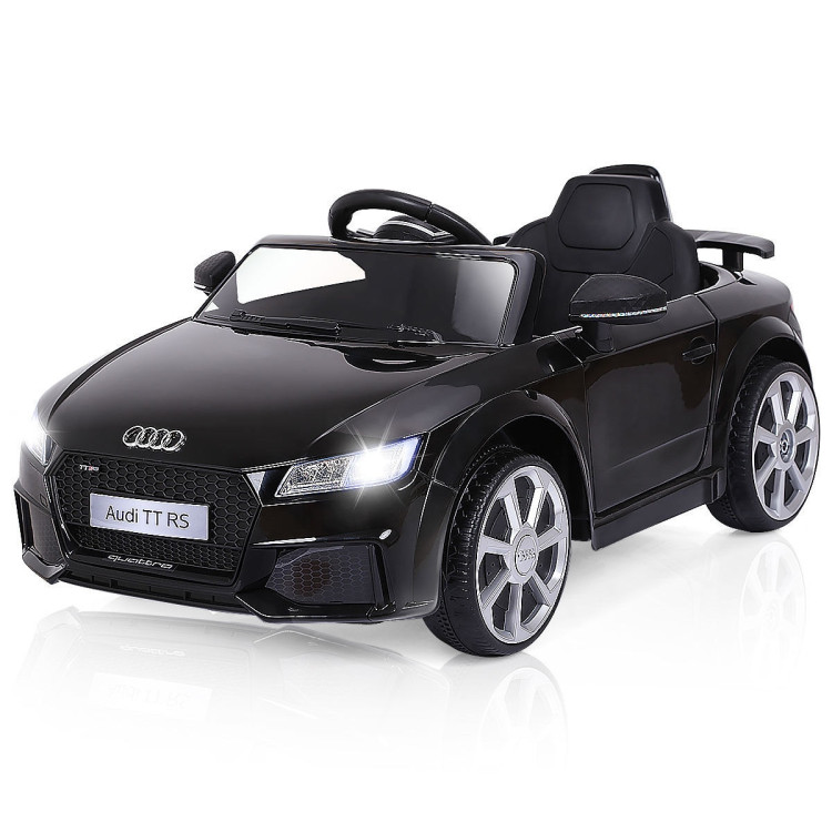 12V Audi TT RS Electric Remote Control MP3 Kids Riding Car-BlackCostway Gallery View 4 of 12
