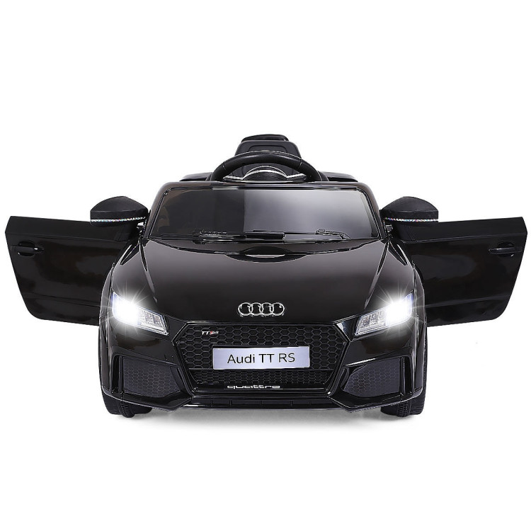 12V Audi TT RS Electric Remote Control MP3 Kids Riding Car-BlackCostway Gallery View 6 of 12