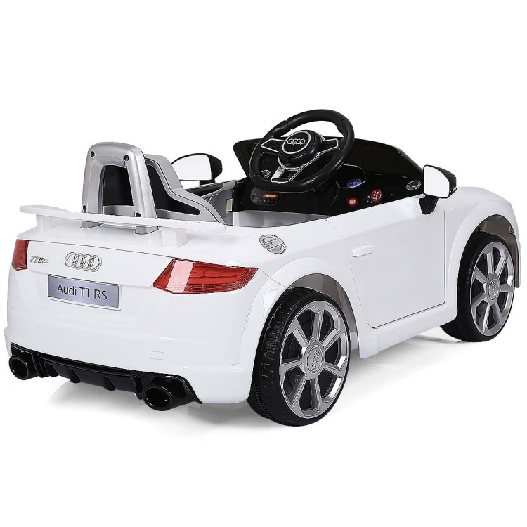 12V Audi TT RS Electric Remote Control MP3 Kids Riding Car-WhiteCostway Gallery View 6 of 13